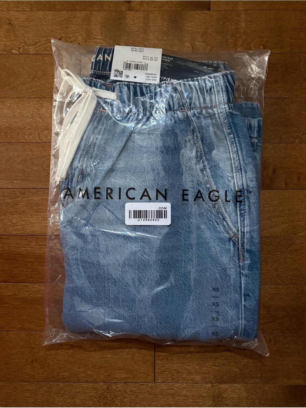 AE Low-Rise Baggy Ultra-Wide Leg Jean ~ Dream Blue - Picture 6 of 7